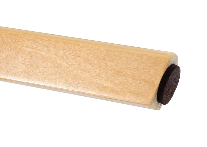 Tabouret de bar x1 pivotant 360° en PVC crème pieds en bois clair 04_0008594