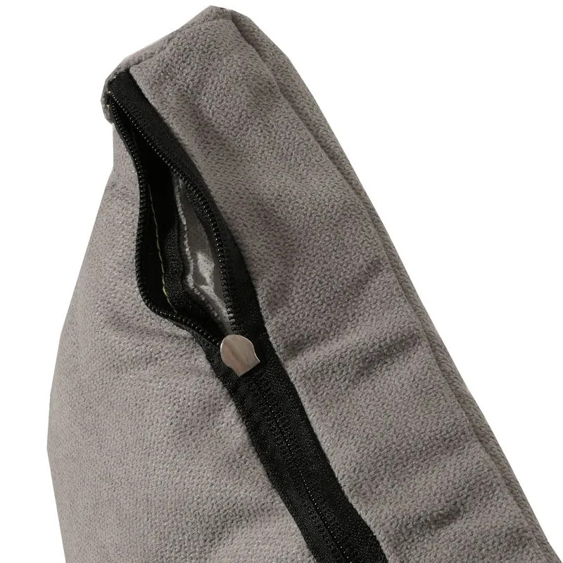 Fauteuil de sol pliant avec fonction lit cadre en acier revêtement en velours gris clair 04_0006372