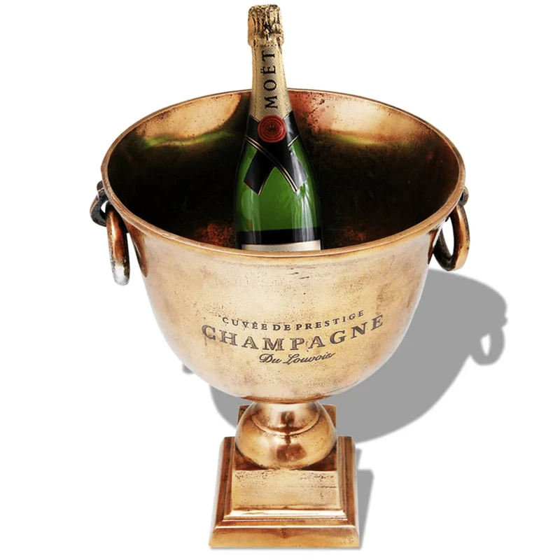 Refroidisseur à champagne Coupe de trophée Cuivre Marron DEC023050