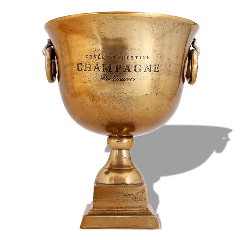 Refroidisseur à champagne Coupe de trophée Cuivre Marron DEC023050