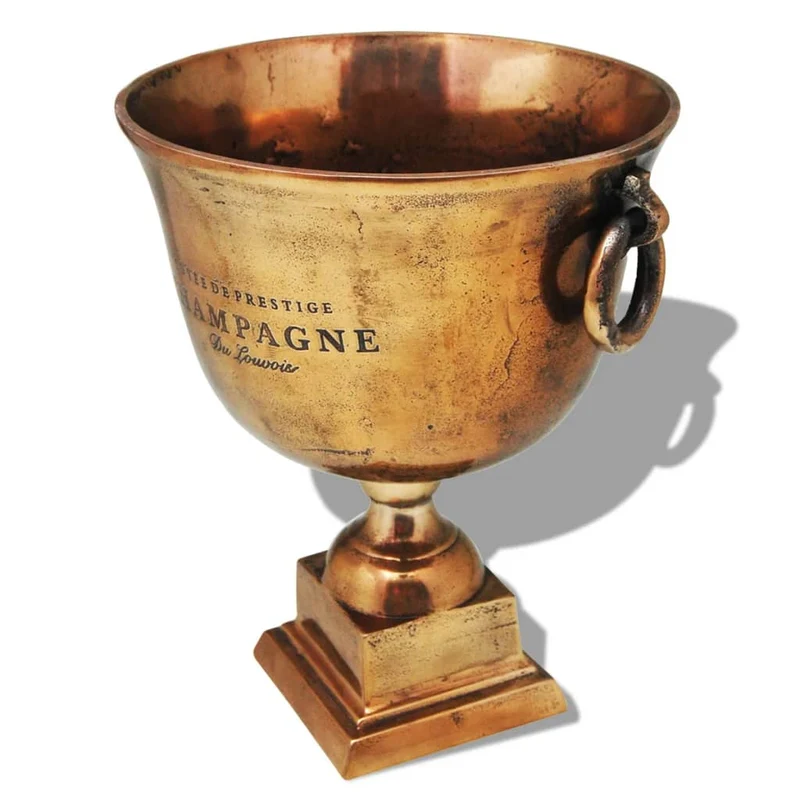 Refroidisseur à champagne Coupe de trophée Cuivre Marron DEC023050