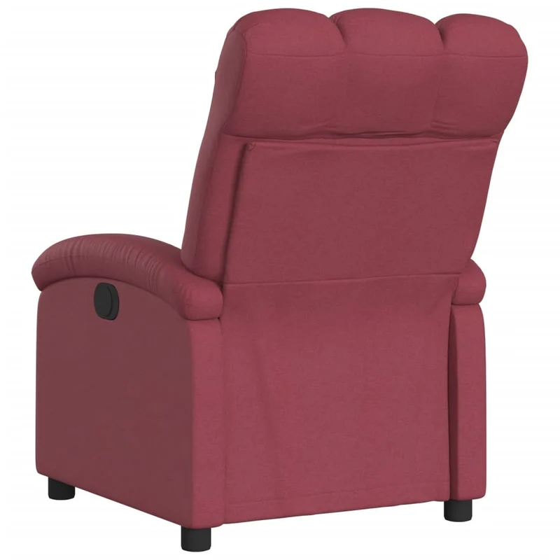 Fauteuil relax TV fonction de levage électrique très confortable en tissu rouge bordeaux DEC028529