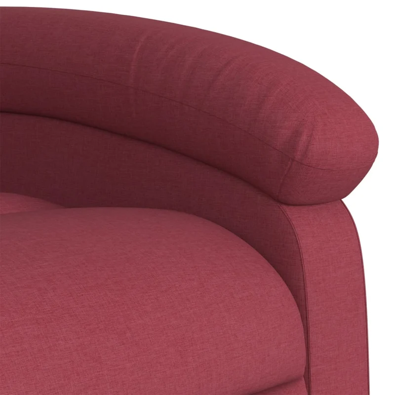 Fauteuil relax TV rembourrage confortable fonction d'inclinaison manuelle en tissu rouge DEC028142