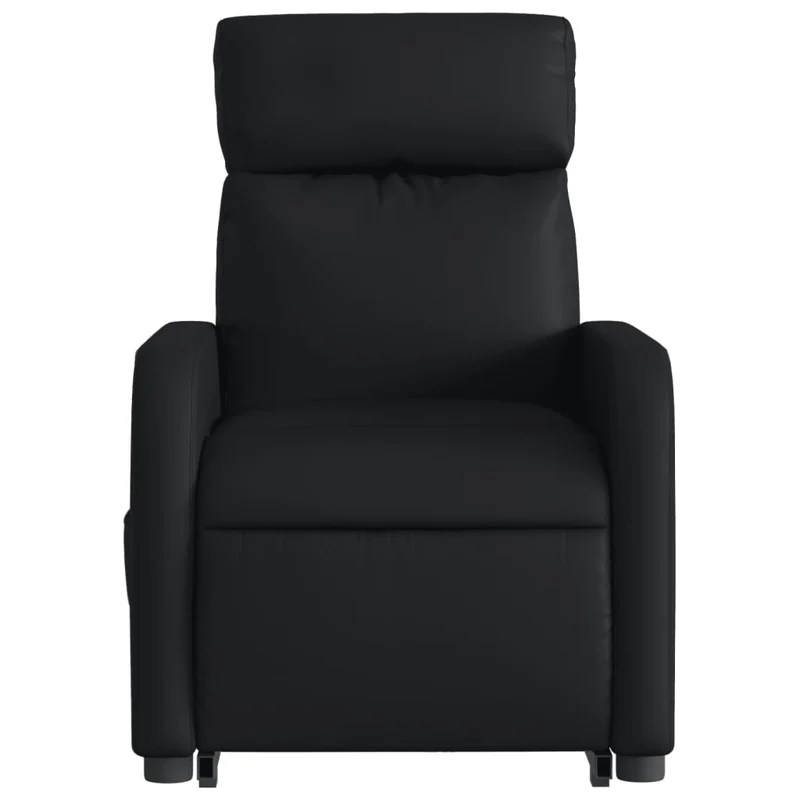 Fauteuil de relaxation fonction massage et inclinable levage électrique en PVC noir DEC027800