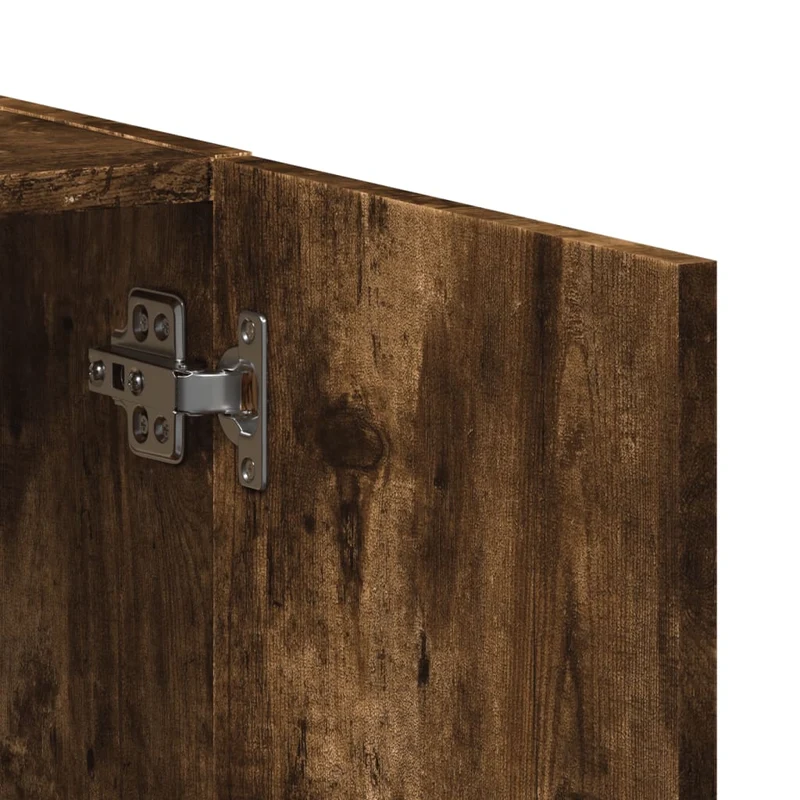 Meuble de bureau armoire de rangement en bois d'ingénierie marron DEC024474