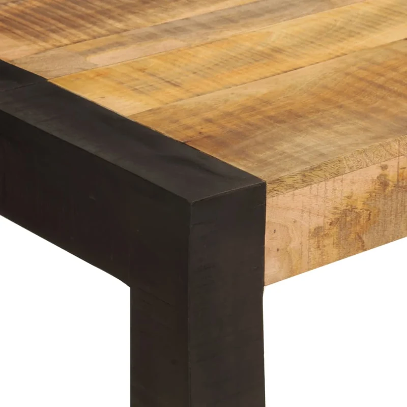 Table de salle à manger design rustique 120 x 60 x 76 cm bois de manguier massif DEC036658