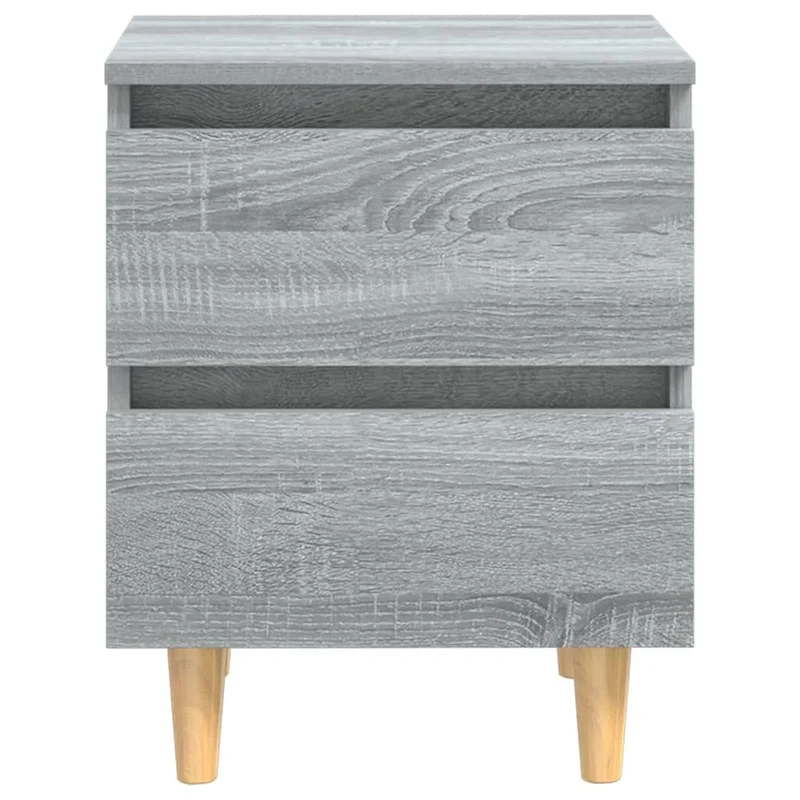 Table de chevet avec pieds en bois sonoma gris 40 x 35 x 50 cm gris DEC033224