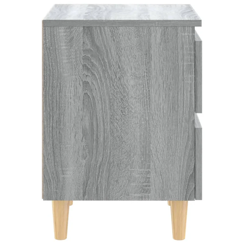 Table de chevet avec pieds en bois sonoma gris 40 x 35 x 50 cm gris DEC033224