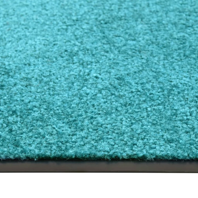 Paillasson lavable 40 x 60 cm polyamide turquoise PVC antidérapant DEC040613