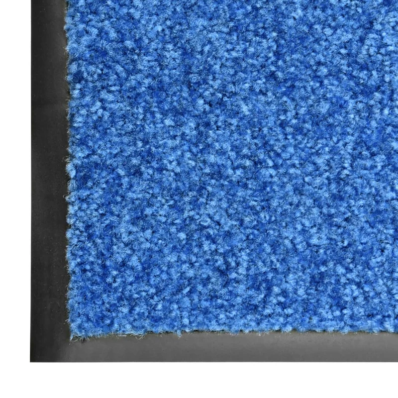 Paillasson lavable 40 x 60 cm polyamide Bleu PVC antidérapant DEC040601
