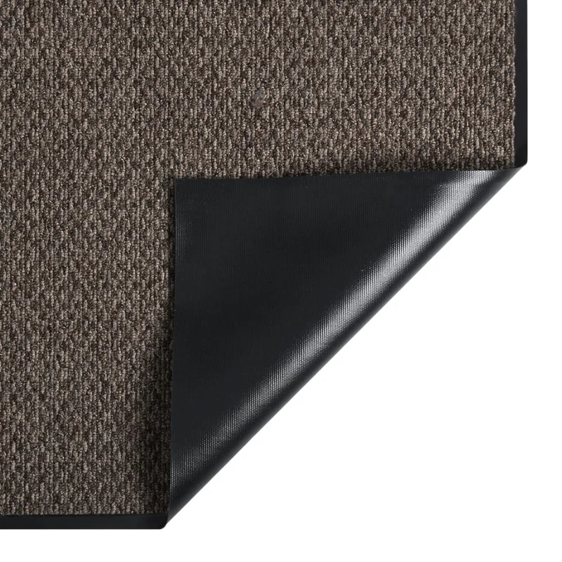Paillasson de porte d'entrée 60 x 80 cm PP beige vinyle antidérapant DEC040588
