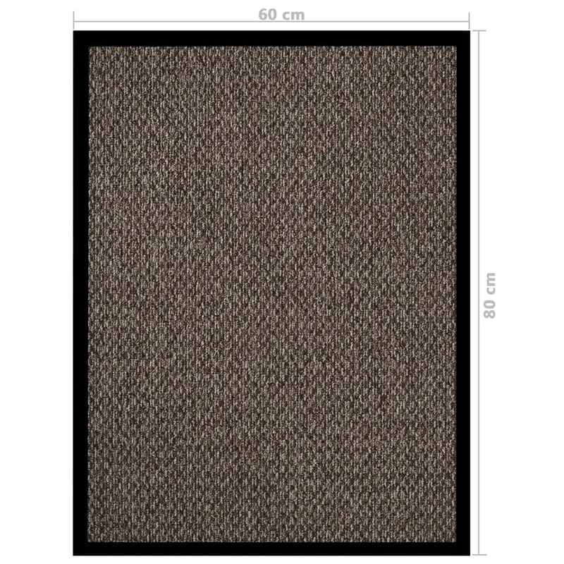 Paillasson de porte d'entrée 60 x 80 cm PP beige vinyle antidérapant DEC040588