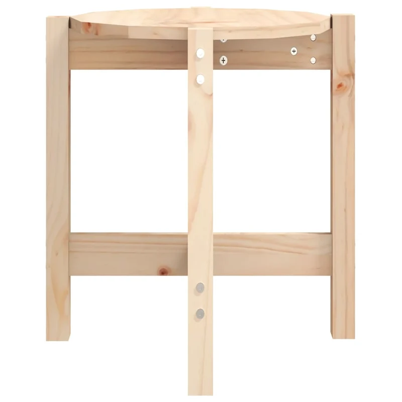 Table d'appoint simple Ø 42,5 x 45 cm bois massif de pin non traité DEC040221