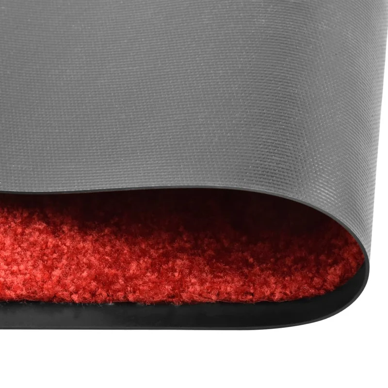Paillasson lavable 120 x 180 cm polyamide rouge PVC antidérapant DEC040626