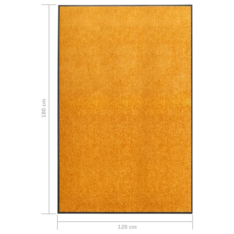Paillasson lavable 120 x 180 cm polyamide orange PVC antidérapant DEC040625