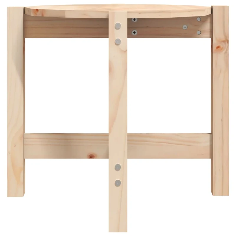 Table d'appoint classique Ø 52,5 x 45 cm bois massif de pin non traité DEC040223