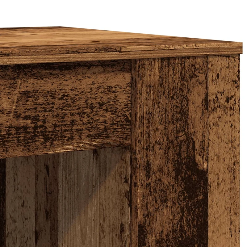 Table basse avec étagères 102 x 55 x 42 cm bois d'ingénierie couleur marron DEC040206