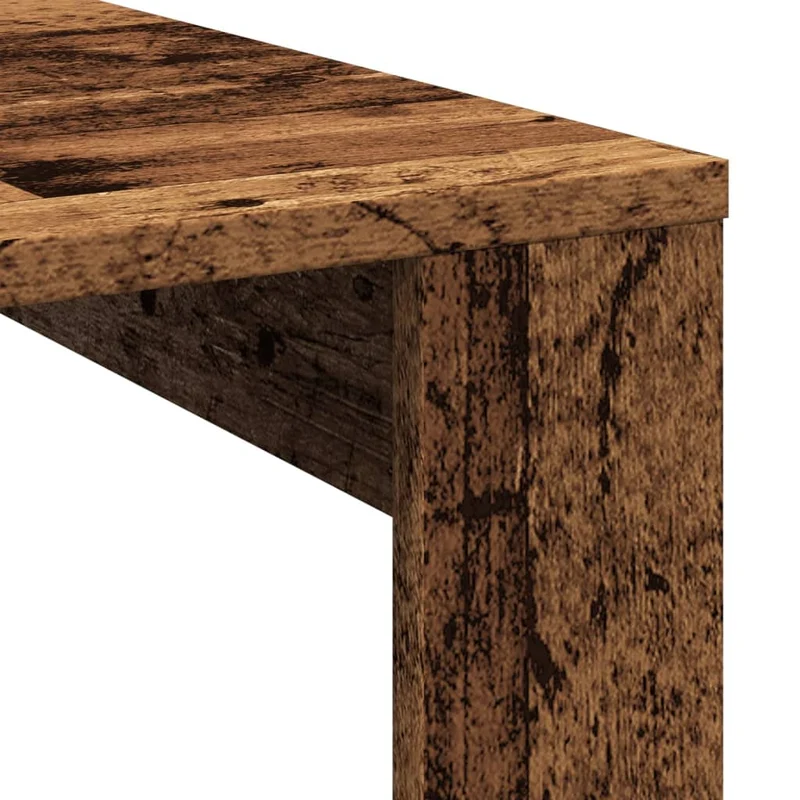 Table basse style rustique 100 x 100 x 35 cm bois d'ingénierie marron DEC040201