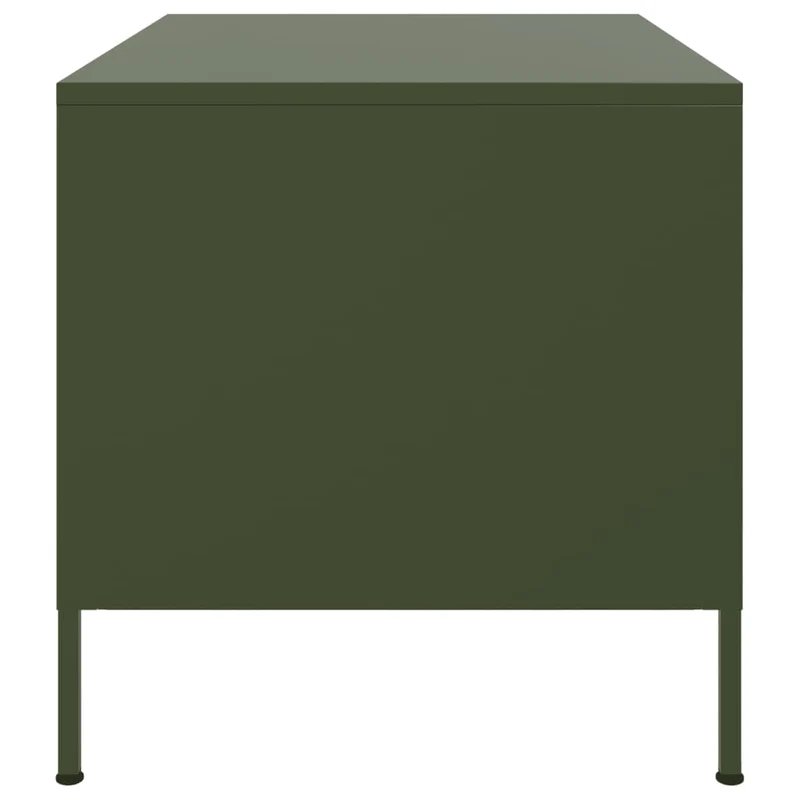 Table basse avec 2 compartiments 68 x 50 x 50,5 cm acier vert DEC040199