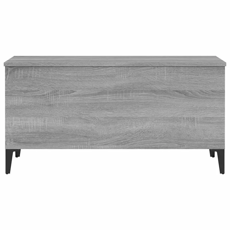 Table basse avec dessus relevable 90 x 44,5 x 45 cm bois d'ingénierie gris et métal DEC040117