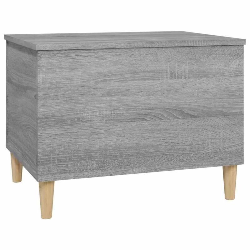 Table basse avec dessus relevable 60 x 44,5 x 45 cm bois d'ingénierie gris DEC040054