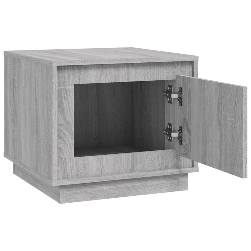 Table basse petit meuble d'appoint 51 x 50 x 44 cm bois d'ingénierie gris DEC040038