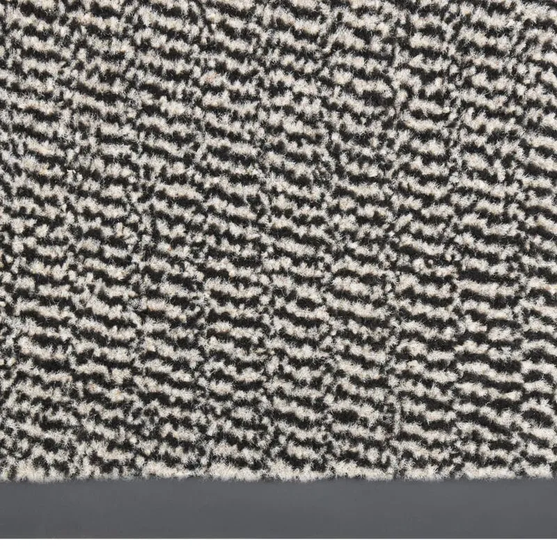 Paillasson touffeté 80 x 120 cm PP marron clair caoutchouc antidérapant DEC040678