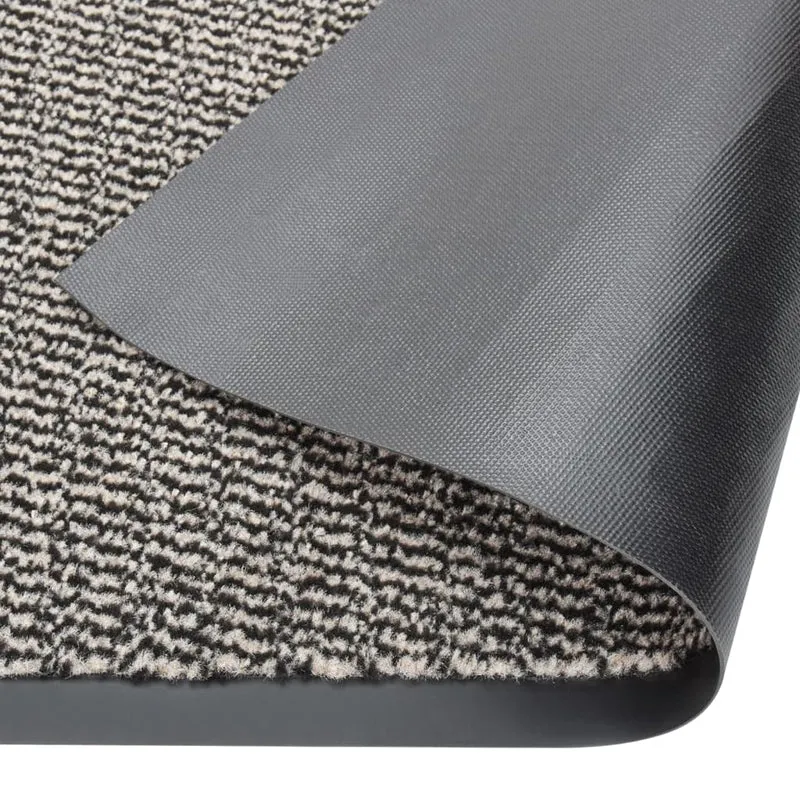 Paillasson touffeté 80 x 120 cm PP marron clair caoutchouc antidérapant DEC040678