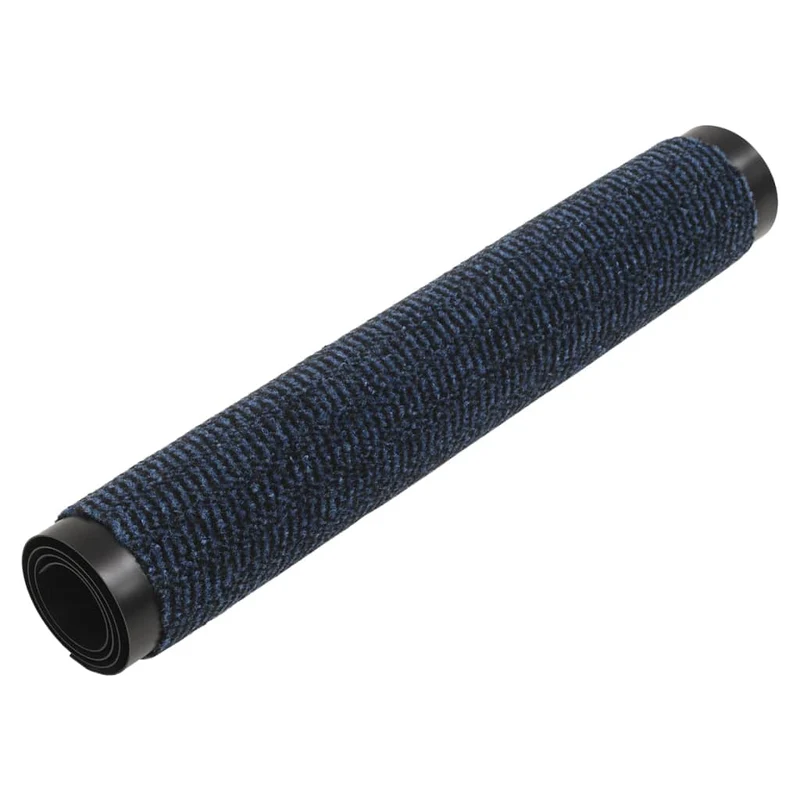 Paillasson touffeté 60 x 150 cm PP bleu et caoutchouc antidérapant DEC040665