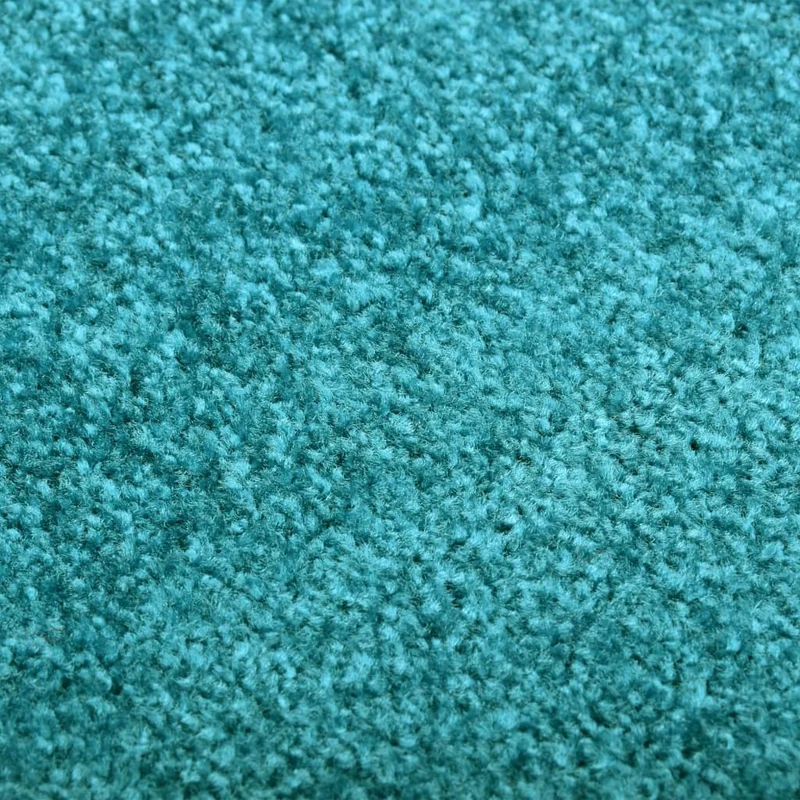Paillasson lavable 60 x 90 cm polyamide turquoise et PVC antidérapant DEC040615