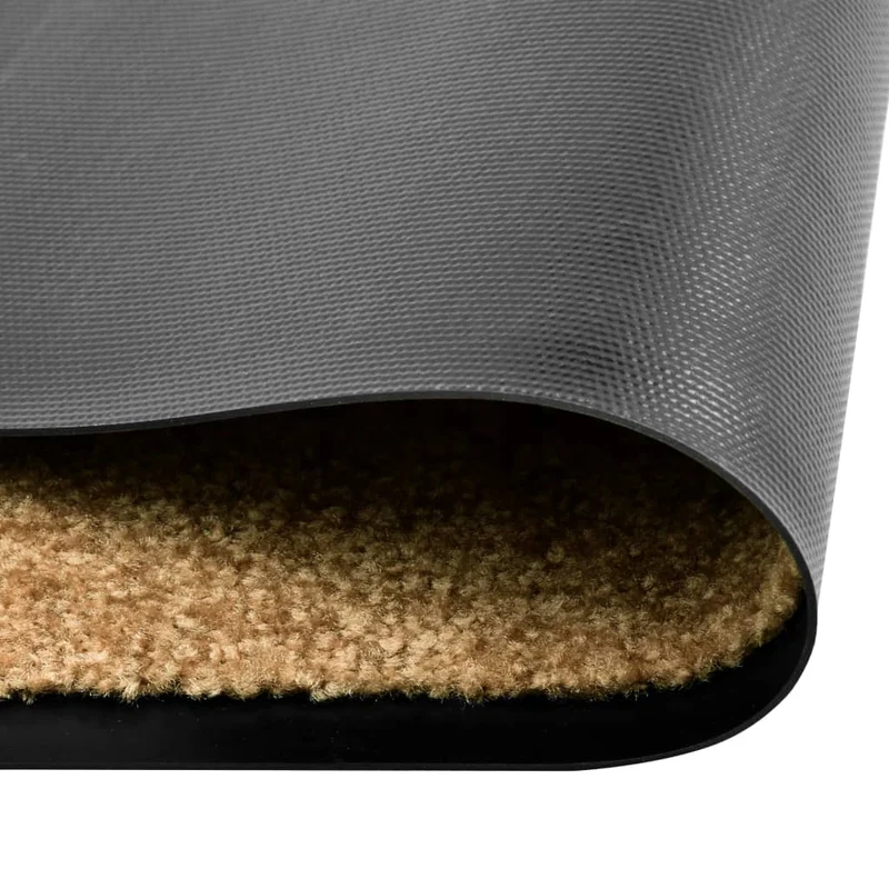 Paillasson lavable 40 x 60 cm PVC antidérapant et polyamide crème DEC040607