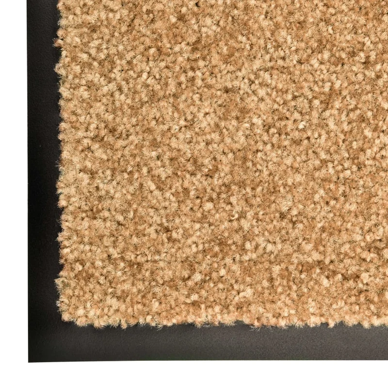 Paillasson lavable 40 x 60 cm PVC antidérapant et polyamide crème DEC040607