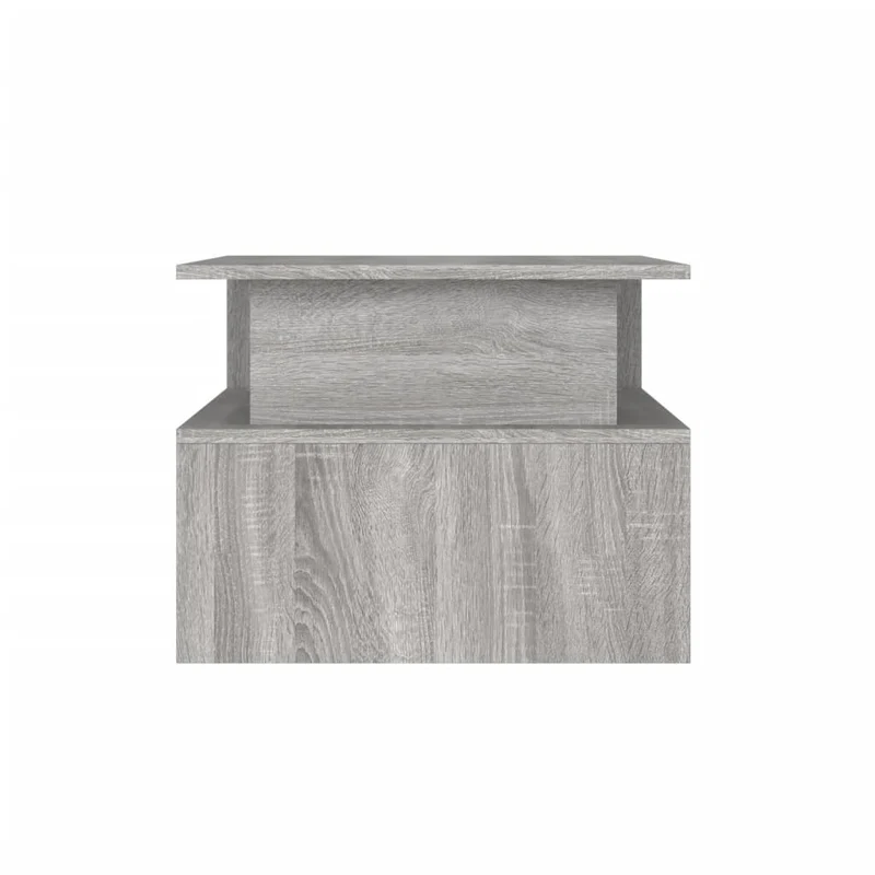 Table basse avec étagère 90 x 55 x 42,5 cm bois d'ingénierie gris DEC040158