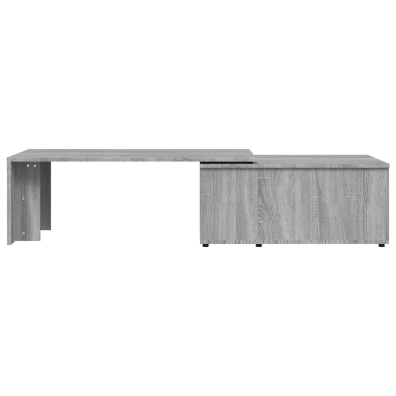 Table d'appoint avec grand espace de rangement 150 x 50 x 35 cm bois d'ingénierie gris DEC040007