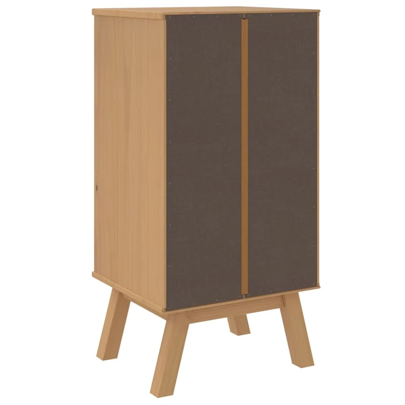 Table de chevet avec 4 tiroirs 45 x 39 x 90 cm en bois de pin marron DEC034537