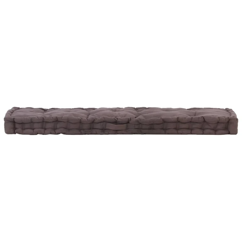 Coussins de palette canapé de sol dossier assise en coton anthracite DEC021324
