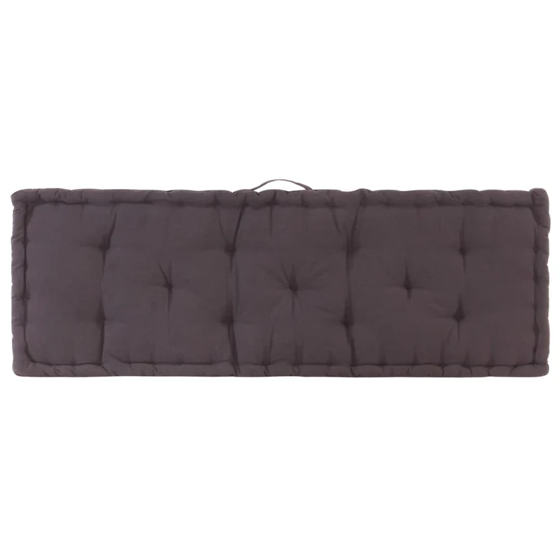 Coussins de palette canapé de sol dossier assise en coton anthracite DEC021324
