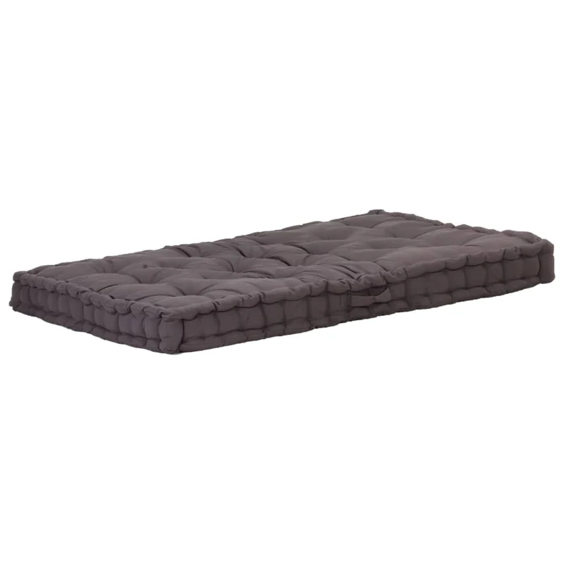 Coussins de palette canapé de sol dossier assise en coton anthracite DEC021324