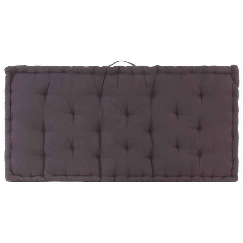 Coussins de palette canapé de sol dossier assise en coton anthracite DEC021324