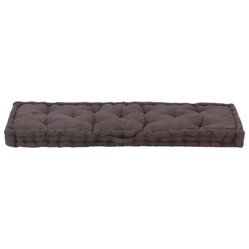 Coussin de plancher de palette Coton matelas de sol 120x40x7 cm Anthracite DEC021809