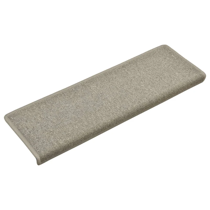 Tapis d'escalier 15 pièces 65x25 cm Gris clair DEC023813