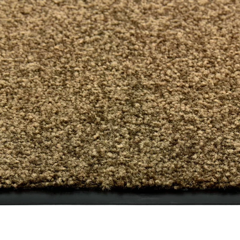 Paillasson lavable 40 x 60 cm PVC antidérapant et polyamide marron DEC040619