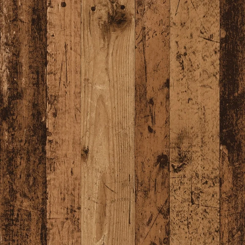 Lot de 3 tables d'appoint gigognes en bois bois d'ingénierie marron DEC040576