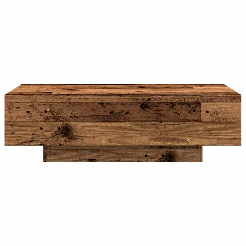 Table basse style rustique 100 x 49,5 x 31 cm bois d'ingénierie marron effet vieilli DEC040203