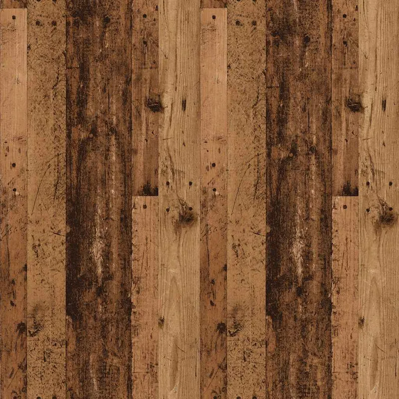 Table basse style rustique 100 x 49,5 x 31 cm bois d'ingénierie marron effet vieilli DEC040203