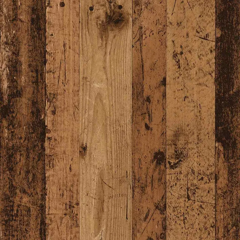 Table basse style rustique 100 x 100 x 35 cm bois d'ingénierie marron vieilli DEC040200