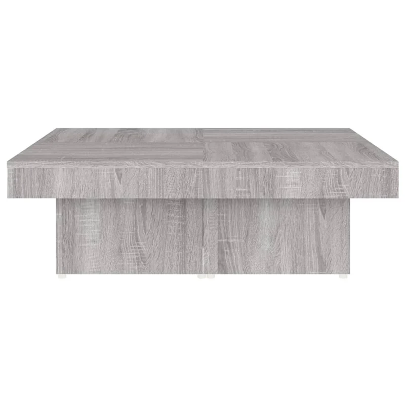 Table basse en 4 parties distinctes 90 x 90 x 28 cm bois d'ingénierie gris DEC040167