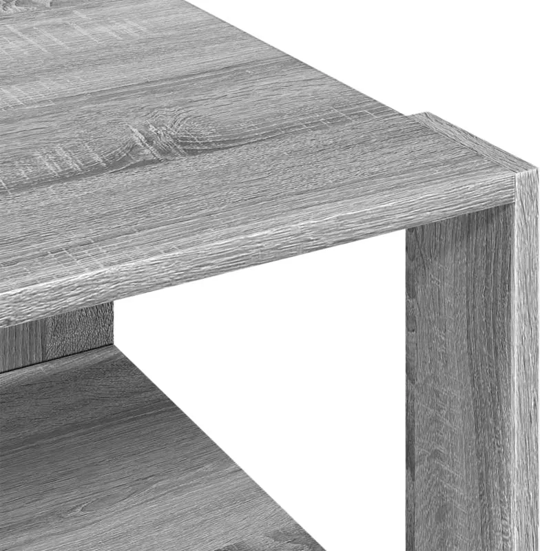 Table basse simple 51,5 x 51,5 x 30 cm bois d'ingénierie gris DEC040037