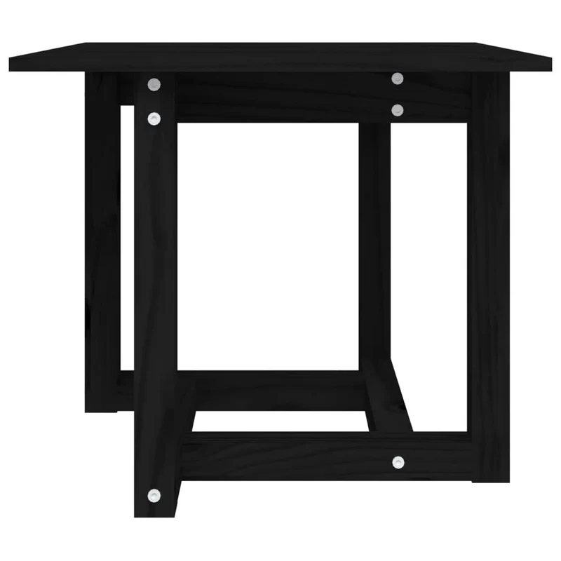 Table basse design simple 50 x 50 x 45 cm bois massif de pin noir DEC039673