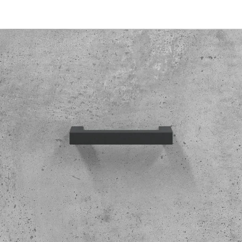 Table basse avec tiroir design moderne et contemporain 50 x 50 x 40 cm bois d'ingénierie gris et fer DEC039294
